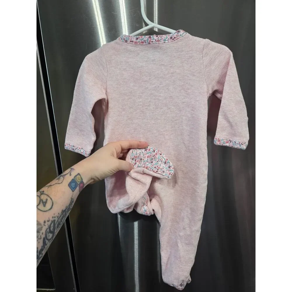 5/$15 Waffle Knit Pink Sleeper - Carter's - 9mo